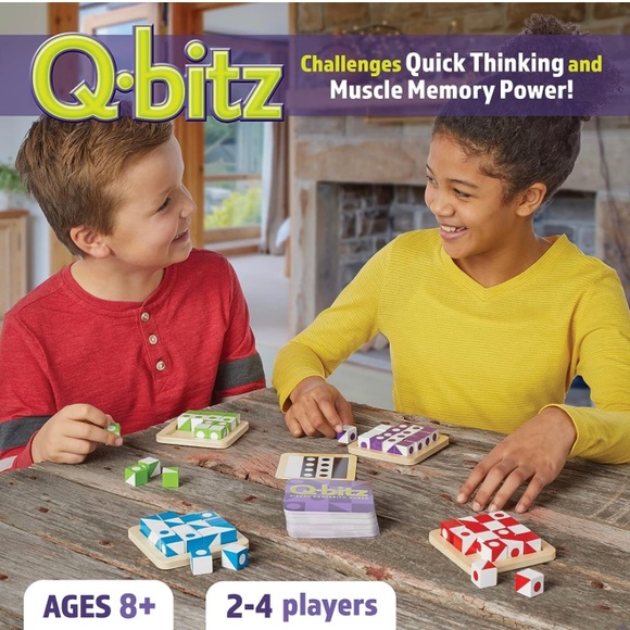 Mindware Q-Bitz Pattern Matching Fun Board Games | Ages 8 and up 2-4 Players - Picture 4 of 5